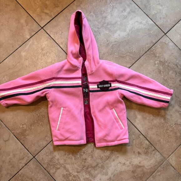 Harley-davidson kids Pink and Burgundy Jacket - Picture 3 of 8